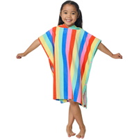 Junior Mixed Snap Cotton Hooded Ponchohåndklæde
